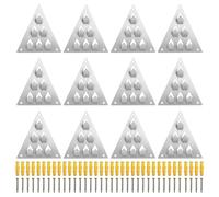 Soundproof Wall Panel Fasteners - 12 Pieces 6 Legs Triangular Brackets Mounting Kit For Soundproof Panel Brackets | For Office Studio Living Room Bedroom Noise Reduction