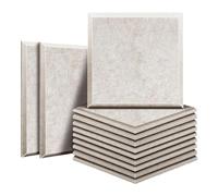 Soundproof Wall Panels 12pcs Acoust Insulation Panels Home Studio Absorbing Soundproof Square Panels Sound Proofing Wall Panels for Room Noise Insulator Pad(2,0.9cm High Density)