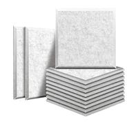 Soundproof Wall Panels 12pcs Acoust Insulation Panels Home Studio Absorbing Soundproof Square Sound Proofing Wall for Room Noise Insulator Pad(3,0.8cm Medium Density)