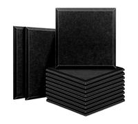 Soundproof Wall Panels 12pcs Acoust Insulation Panels Home Studio Absorbing Soundproof Square Sound Proofing Wall for Room Noise Insulator Pad(6,1.2cm Super Density)