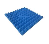 Soundproof Wall Panels 6PCS 50x50x5cm Studio Acoustic Foam Soundproof Sound Absorption Treatment Wall Panel Wedge Protective Sponge(Blue)