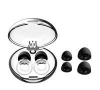 Soundproofing earplugs with handles, washable and reusable, sound insulation and noise reduction, 2.05 x 1.5 x 1.6 cm, transparent