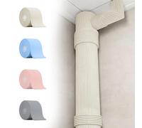 Soundproofing Foam Tape for Drain/Sewer Box/Heater Pipes, Wrap-Around Column Cushion, Each Piece 2m in Length, Soft Sponge Material, Self Adhesive Pipe Post Pad Wrap Around(Beige,3pcs)