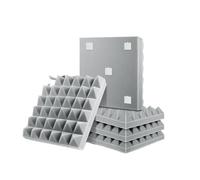 Soundproofing Panels Acoustic Foam Panels 12/24-Pcs Pyramid 6-Tower Design Soundproofing Foam Ideal for Music Studios Noise Reduction & Soundproofing(Grey,12 Pcs)