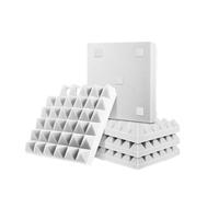 Soundproofing Panels Acoustic Foam Panels 12/24-Pcs Pyramid 6-Tower Design Soundproofing Foam Ideal for Music Studios Noise Reduction & Soundproofing(White,24 Pcs)