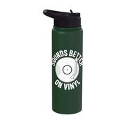 Sounds Better On Vinyl Record Player Audiophile Stainless Steel Insulated Water Bottle
