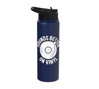 Sounds Better On Vinyl Record Player Audiophile Stainless Steel Insulated Water Bottle