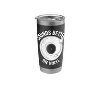 Sounds Better On Vinyl Record Player Retro Graphic Stainless Steel Insulated Tumbler