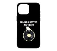 Sounds Better On Vinyl Retro LP EP DJ Record Player Case for iPhone 16 Pro Max