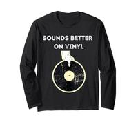 Sounds Better On Vinyl Retro LP EP DJ Record Player Long Sleeve T-Shirt