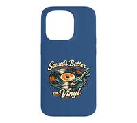 "Sounds Better on Vinyl" Retro Vintage Record Collector Fun Case for iPhone 15 Pro