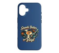 "Sounds Better on Vinyl" Retro Vintage Record Collector Fun Case for iPhone 16