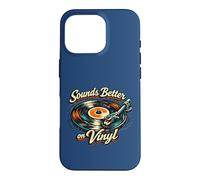 "Sounds Better on Vinyl" Retro Vintage Record Collector Fun Case for iPhone 16 Pro