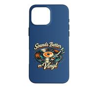 "Sounds Better on Vinyl" Retro Vintage Record Collector Fun Case for iPhone 16 Pro Max