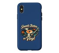 "Sounds Better on Vinyl" Retro Vintage Record Collector Fun Case for iPhone X/XS