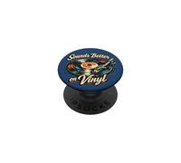 "Sounds Better on Vinyl" Retro Vintage Record Collector Fun PopSockets Adhesive PopGrip
