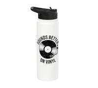Sounds Better On Vinyl! Stainless Steel Insulated Water Bottle