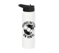 Sounds Better On Vinyl! Stainless Steel Insulated Water Bottle