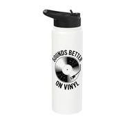 Sounds Better On Vinyl! Stainless Steel Insulated Water Bottle