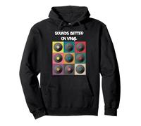 Sounds Better On Vinyl, Vintage Vinyl Records, Retro Music Pullover Hoodie
