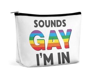 Sounds Gay I'm in Travel Makeup Bag for Women Cosmetic Organizer Toiletry Storage Case