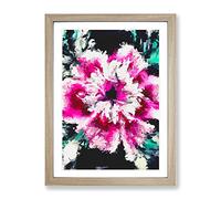 Sounds In The Shadows Abstract Framed Wall Art Print A2 Oak | Ready to Hang, Premium Gi Paper, Fade-Resistant Inks, Securely Packaged, UK Made