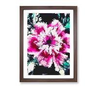 Sounds In The Shadows Abstract Framed Wall Art Print A2 Walnut