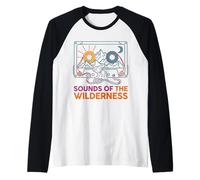 Sounds of The Wilderness Retro Cassette Tape Sunse Raglan Baseball Tee