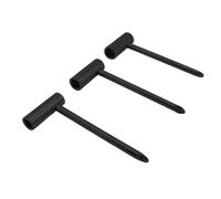 Soundspire 3-Pack Guitar Truss Rod Wrench Set, 6.35/7/8mm Long Shank Hex Keys with Cross Screwdriver for Guitar/Bass Neck Adjustment (30mm Alloy Sleeve, Black)