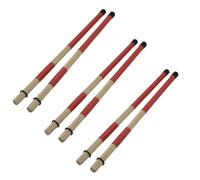 Soundspire 3-Pair Bamboo Hot Rods Drumsticks, 16" Jazz Drumsticks with 19-Rod System, Shock-Reducing 5A Grip for Acoustic Performances & Studio Sessions (Natural Bamboo)
