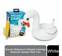 Soundz Flamingo Portable Bluetooth Speaker White - Wireless Audio Job Site Radio For Work Van & Garage