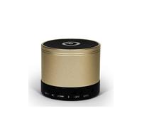 Soundz Mini Bluetooth Speaker With LED, MP3, FM Radio & Micro SD Slot Gold Soundz Gold