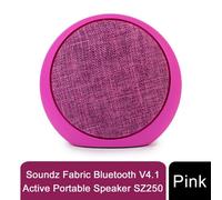 Soundz Sz250 Fabric Bluetooth Speaker Pink - Portable Wireless Radio For Decorators & Diy