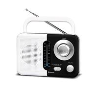 Soundz SZ412 Wireless Radio with AM/FM, Bluetooth Streaming, Built-In Speakers, Audio Jack and Portable Design with Carry Strap for Convenience