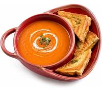 Soup and Sandwich Bowl, Ceramic Plate Combo with Bread Holder | Anti-Soggy Design, Easy to Clean, Durable Ceramic, Home and Restaurant, Bread Holder Included
