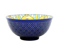 Soup Bowl Stoneware Blue Mandala 15Cm Broth Cereal Ramen Side Bowl Decorative