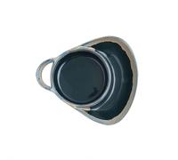 Soup Bowl with Bread Holder - Anti-Soggy Ceramic Soup and Side Bowl with Cracker/Sandwich Compartment, Ideal for Salad & Breakfast at Home Or Restaurant (Blue)
