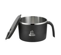 Soup Bowl with Handles - Large Stainless Steel Container Portable Food Holder Heat Resistant Durable Construction | Versatile Dining Solution Proper Breakfast Lunch Dinner Tra