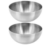 Soup Bowls 2pcs Ramen Noodle Bowl Stainless Steel Bowls Korean Bowls Metal Soup Bowl Serving Bowls for Cereal Rice Soup Noodles Salad 12cm Silver Stainless Mixing Bowls