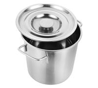 Soup Bucket Stainless Steel Pot Bucket Multipurpose Bucket Oil Storage Pot Food Cooking Container Large-capacity Water Storage Bucket Double Ear Soup Bucket With Lid Cooker Oven Steam,55*55cm