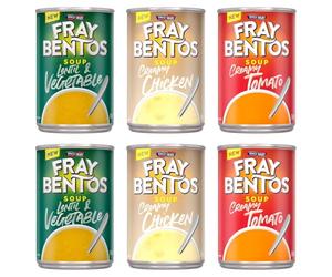 Soup Bundle Contains - Fray Bentos Soup, 6 x 380g Tins, Lentil & Vegetable, Creamy Chicken, Creamy Tomato