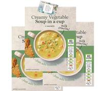 Soup Bundle With Creamy Vegetable Soup In A cup 4 Sachets (3 Pack) - By Oerich Gift
