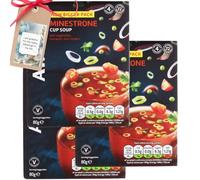 Soup Bundle With Minestrone Flavour Soup Mix With Vegetables, Tomatoes & Noodles 80g (3 Pack) - By Oerich Gift