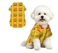 Soup can M Pet Hawaiian Shirt for Small Dogs-Cute Summer Beach Outfit for Puppy, Soft Breathable Cat Clothes with Buttons