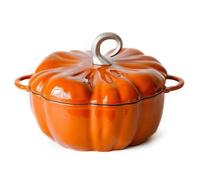 Soup Casserole,enameled Cast Iron Saucepan Creative Pumpkin Shape Non Stick Modern Soup Pot With Creative Lid Open Fire Gas Safe