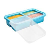 Soup Cubes Freezer Tray, Long Lasting Odor Proof Tool, Silicone Ice Tray Use, Lid Covered Freezer Accessory, Durable Kitchen Design, Home Indoor Family Friends Cooking Freezing Food