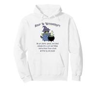 Soup Is Witchcraft, cute Raccoon Witch Stirring Cauldron Pullover Hoodie