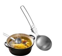 Soup Ladle Camping Foldable Camping Cooking Spoon - Non Slip Meal Prep Tool Outdoor Utensils for Traveling RV Kitchen Hiking Picnic Homer