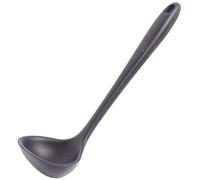Soup Ladle Seamless Non-Stick One-Piece Silicone Soup Spoon, 480F High Heat Resistant Kitchen Ladle, Kitchen Cooking Spoon Utensil for Making Soups Stews and More (Black)