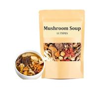 Soup Package Of 11 Types Of Mushrooms, Dry Abalone Nutritious, Mushroom Soup Bag, Mushroom Soup Packets, Nutritious Mushroom and Herb Soup Set, Everyday Nourishing Liver Herb Soup, 45g/Bag (1 Pcs)